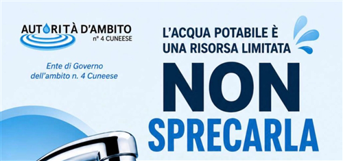 Uso responsabile dellacqua: lappello dellATO/4 Cuneese